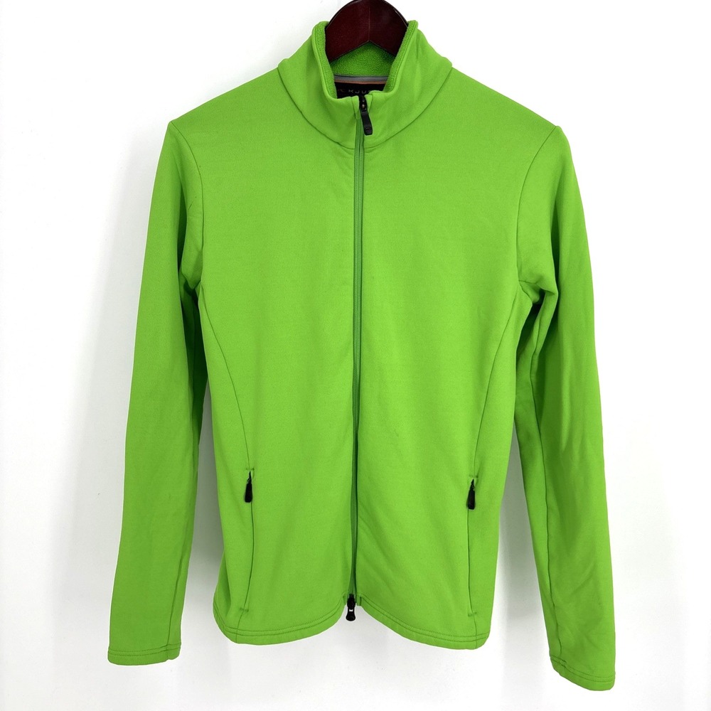 Kjus Jacket Womens Large Green Calienta Full Zip Fleece Outdoors‎ Pockets